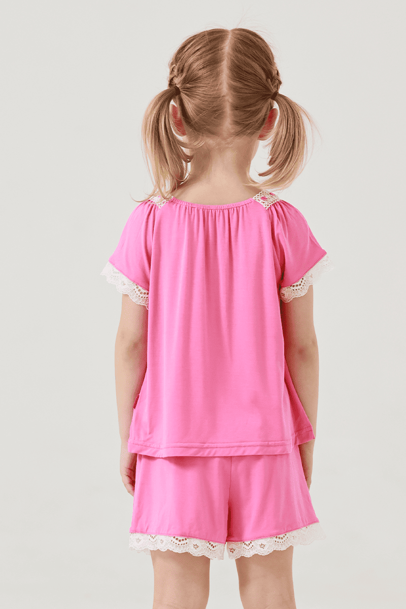 Customized Kids Bamboo Short-Sleeved Long Bottoms Knitted Suit-2416520402