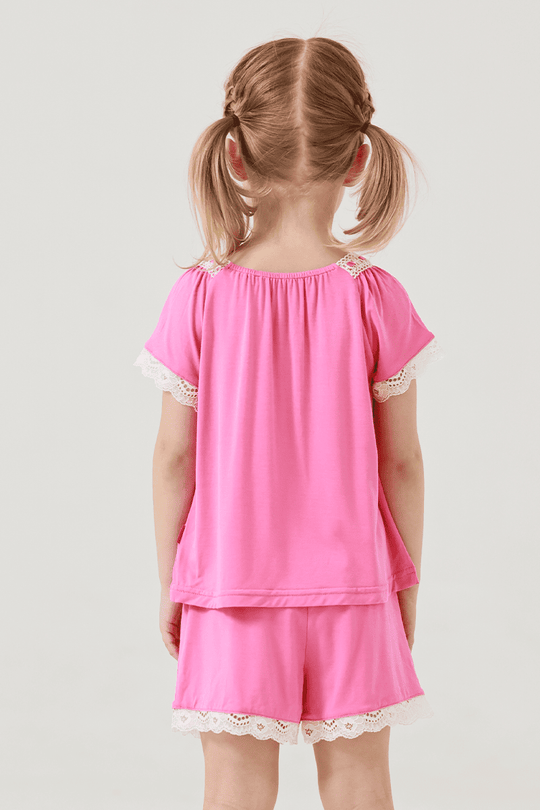Customized Kids Bamboo Short-Sleeved Long Bottoms Knitted Suit-2416520402