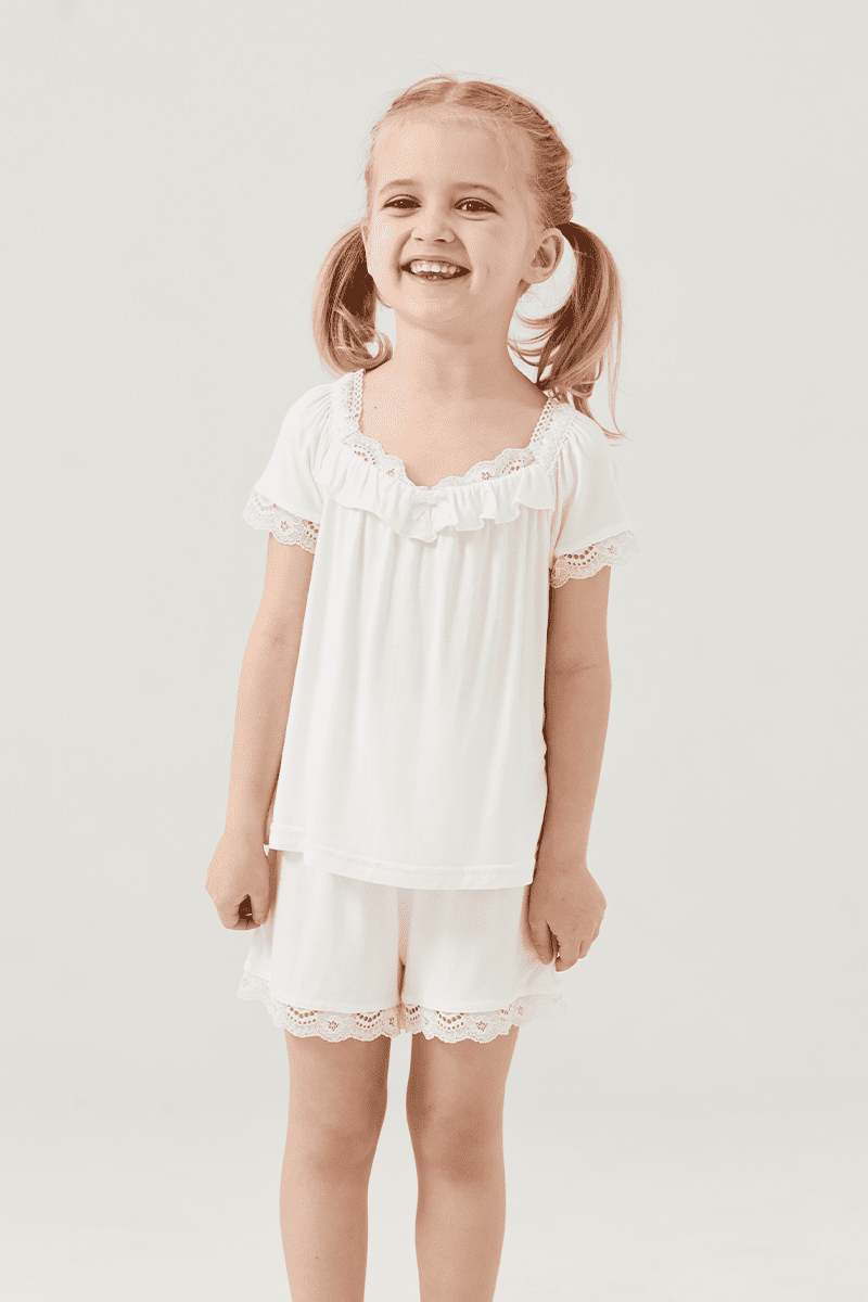 Customized Kids Short-Sleeved Shorts Knitted Suit-2416520402