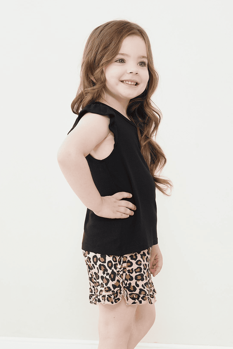 Customized Kids Sleeveless Shorts Knitted Suit, Plain Pajamas Suit-2416520105