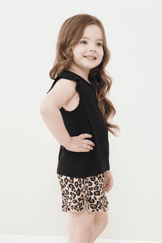 Customized Kids Sleeveless Shorts Knitted Suit, Plain Pajamas Suit-2416520105