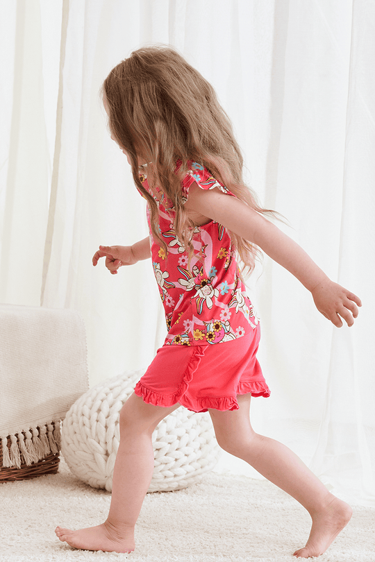 Customized Kids Sleeveless Shorts Knitted Suit, Plain Pajamas Suit-2416520105