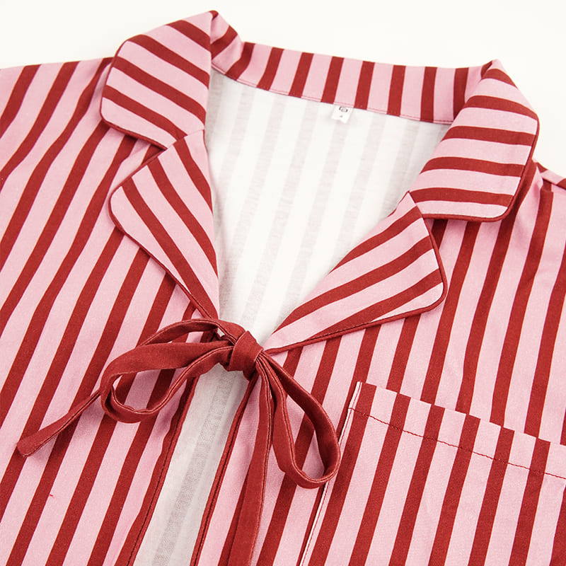 Customized Striped Pajama Sets