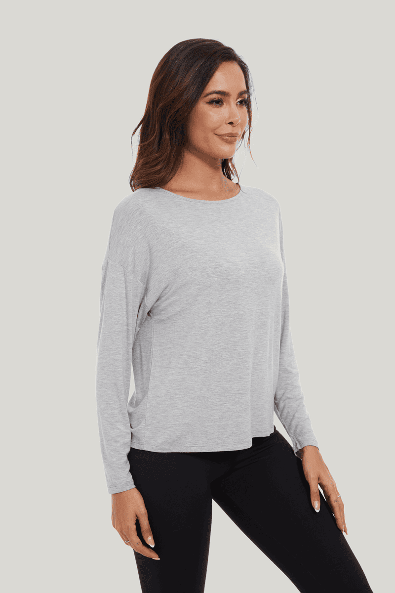 Customized Women'S Long-Sleeved Loungewear Tops Factories-2313810379