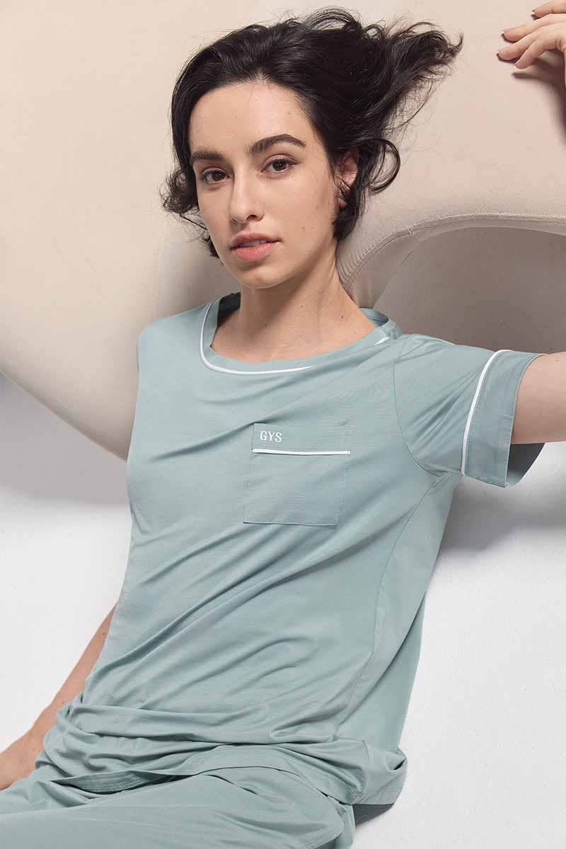 Private Label Women'S Pajama Factory, Production Of Soft Bamboo Pajamas With Pockets