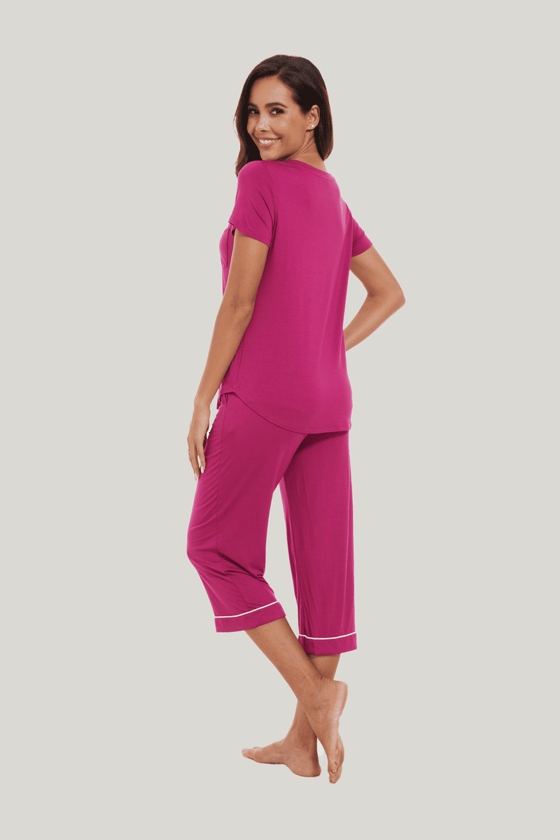 Customized Women'S Short-Sleeved Capri Pants Pjs Factories-2311820301