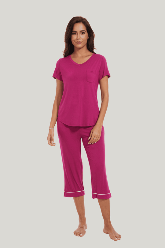 Customized Women'S Short-Sleeved Capri Pants Pjs Factories-2311820301