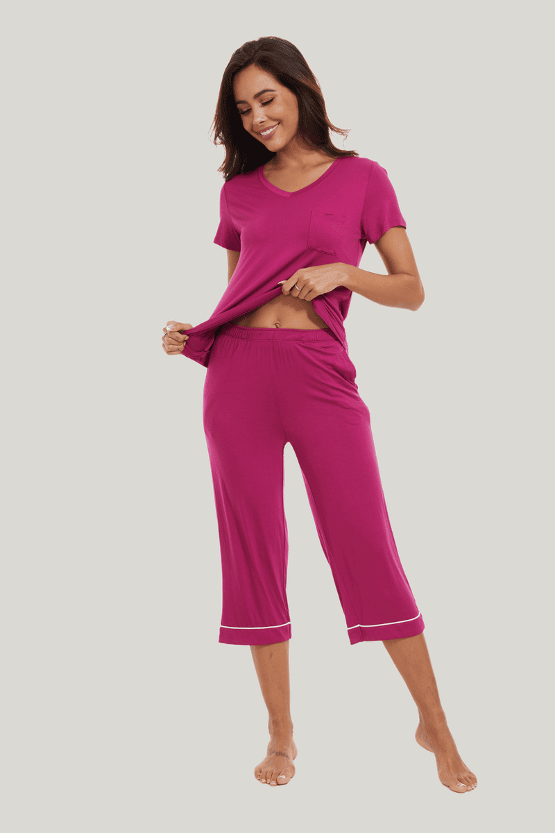 Customized Women'S Short-Sleeved Capri Pants Pjs Factories-2311820301