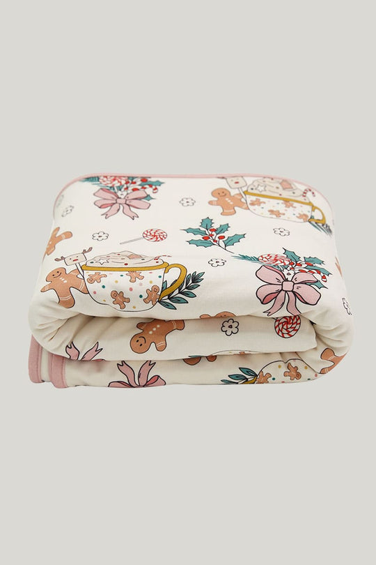 Double-Layer Skin-Friendly Baby Blanket Swaddle Ice Cream Print-2313810257