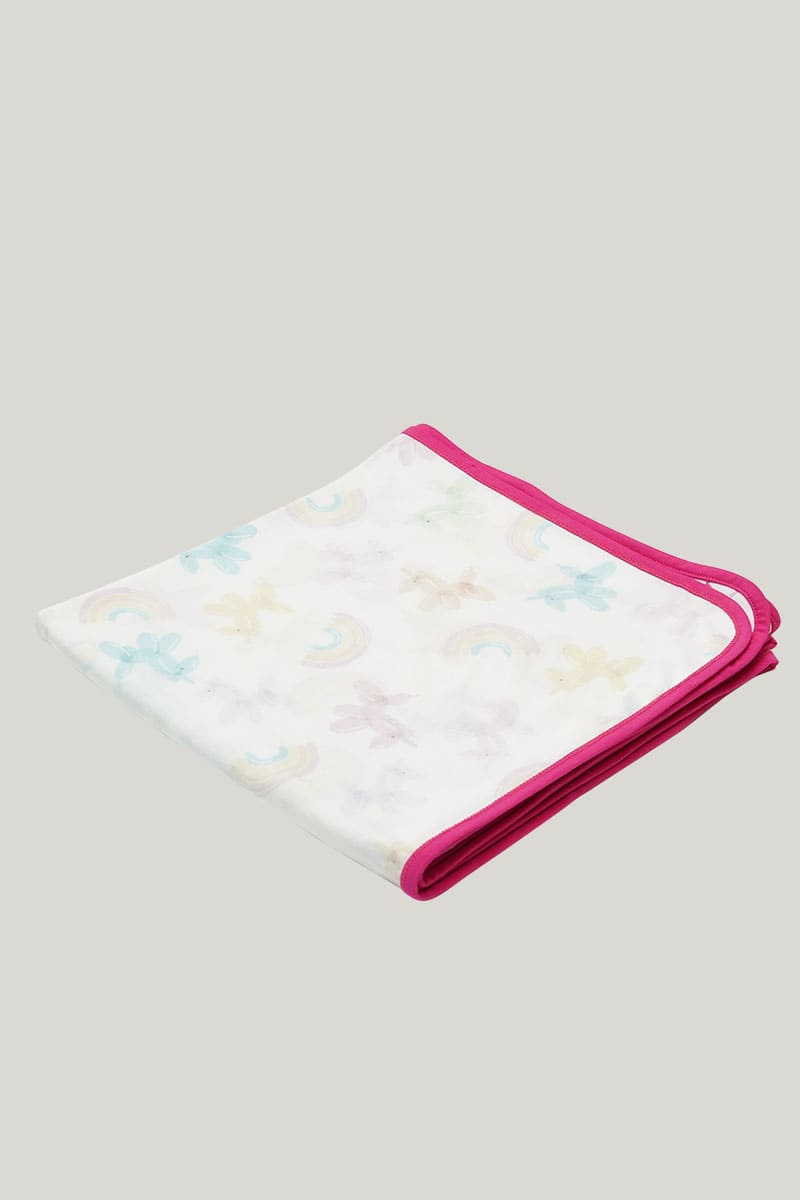 Soft Breathable Newborn Bamboo Viscose Blanket Swaddle Rainbow Print-2315580169