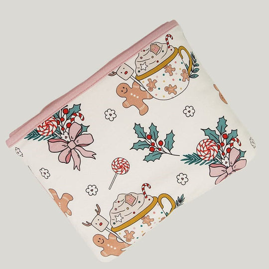 Double-Layer Skin-Friendly Baby Blanket Swaddle Ice Cream Print-2313810257