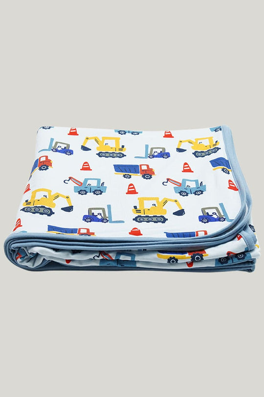 Double-Layer Skin-Friendly Soft Bamboo Viscose Baby Blanket Swaddle Excavator Pattern-2416340019