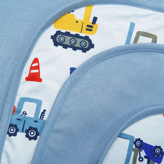 Double-Layer Skin-Friendly Soft Bamboo Viscose Baby Blanket Swaddle Excavator Pattern-2416340019