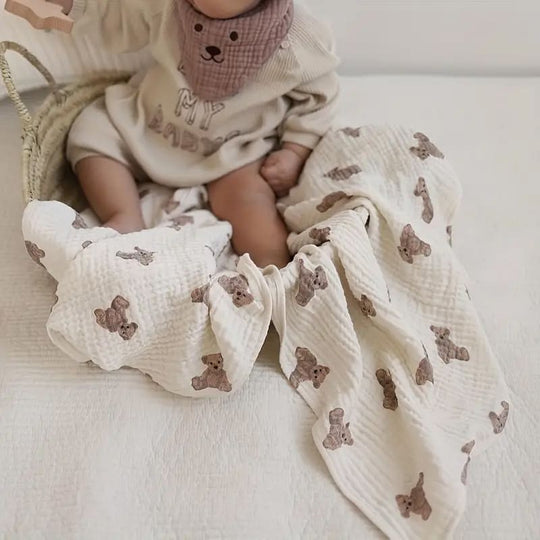 Allergy-free And Itch-free Infant Cotton Swaddle Comfy Cotton Gauze Blanket