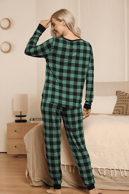 Ladies' Drawstring Tightened Hem Pajama Set-2411740058
