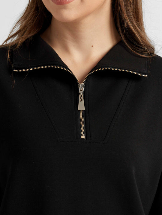 Custom Lenzing Modal Blend Air-Layer Half-Zip Pullover Hoodie Supplier