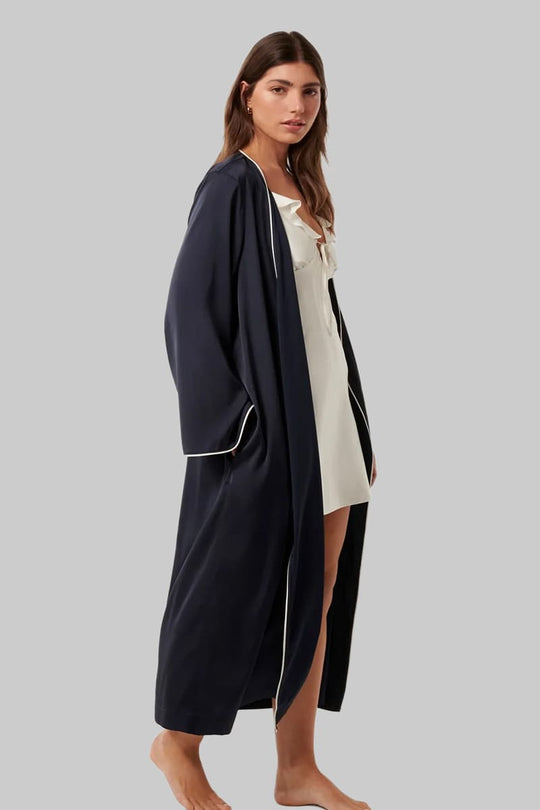 Women'S Piped Robe, Luxurious Women'S Dressing Gown Factory