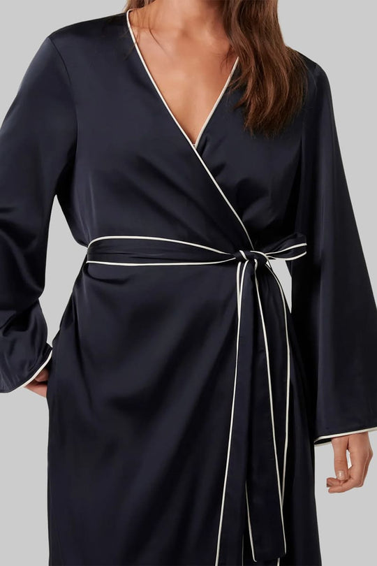 Women'S Piped Robe, Luxurious Women'S Dressing Gown Factory