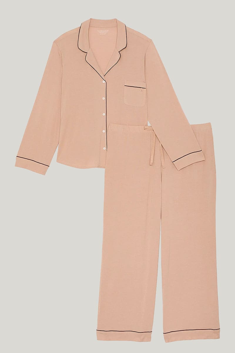 Women'S Relaxed Piped Pajamas, Luxury Bamboo Piped Pajamas Wholesale Manufacturer