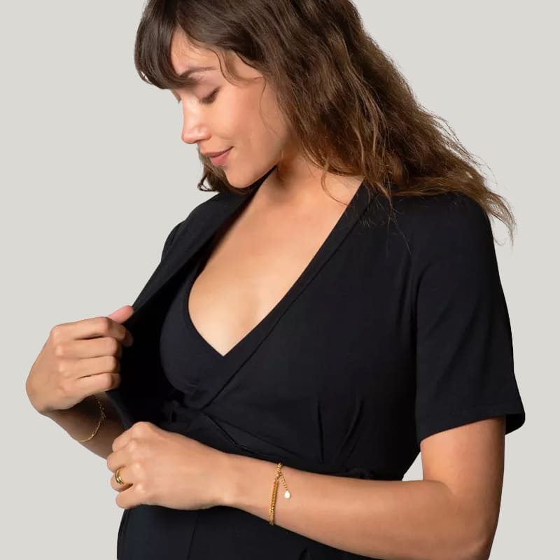 Soft And Comfortable Breathable Maternity Bodysuit Convenient For Breastfeeding