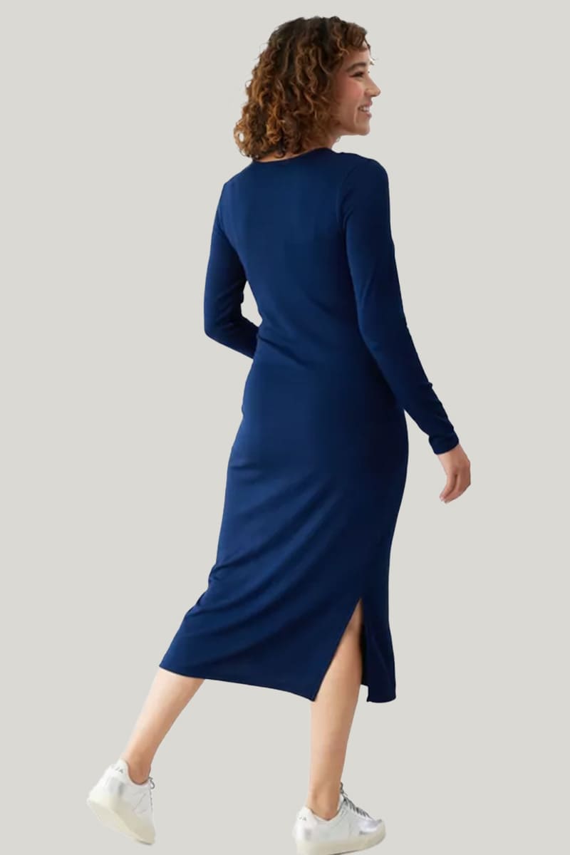 Soft And Comfortable Breathable Maternity Long-Sleeved Dress Postpartum Gowns