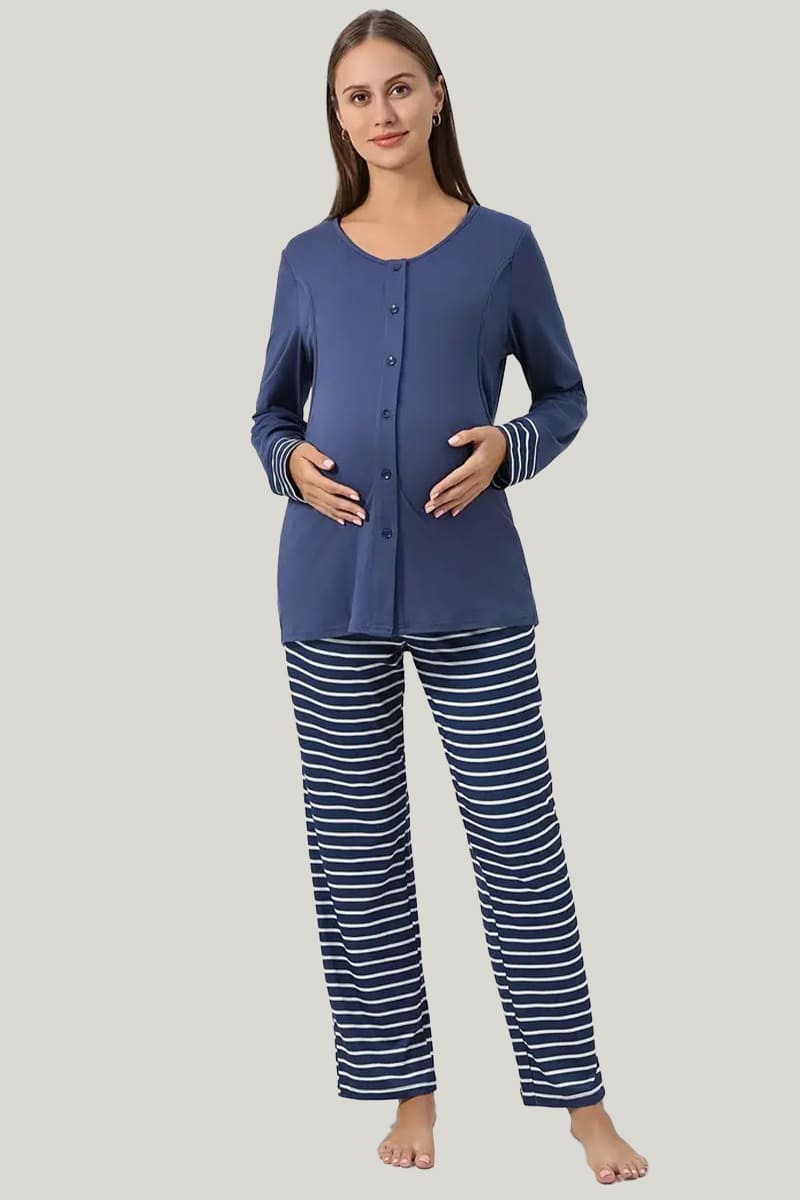 Soft And Comfortable Breathable Nursing & Maternity Pajamas Set Nursing Tank