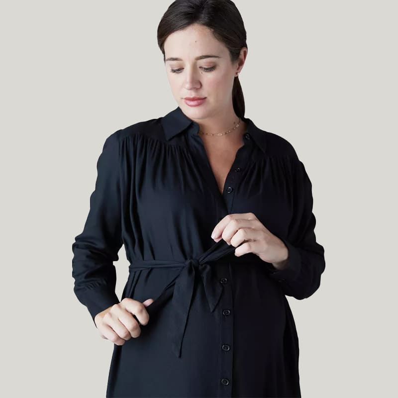 Fashionable Bamboo Fiber Birthing Gowns/Postpartum Gowns Convenient For Breastfeeding