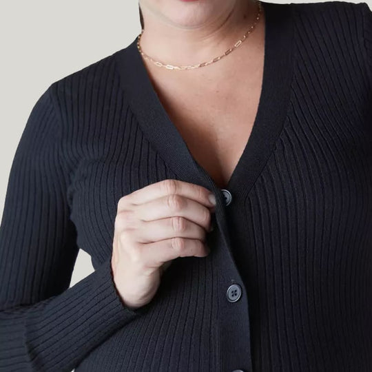Ribbed Maternity Nursing Clothes With Buttons