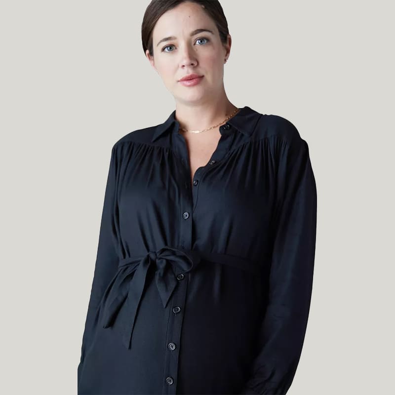 Fashionable Bamboo Fiber Birthing Gowns/Postpartum Gowns Convenient For Breastfeeding