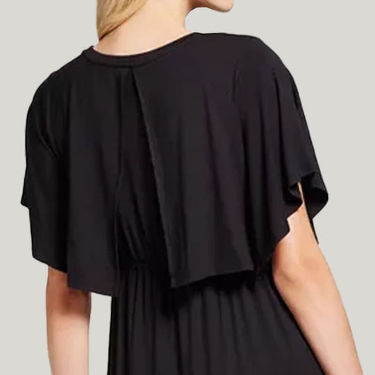 Convenient Breastfeeding Maternity Clothes With Shawl Design Maternity Dress