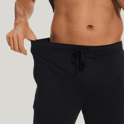 Men'S Bamboo Short-Sleeved Short Pants Knitted Jogger Pj Sets-2411290263