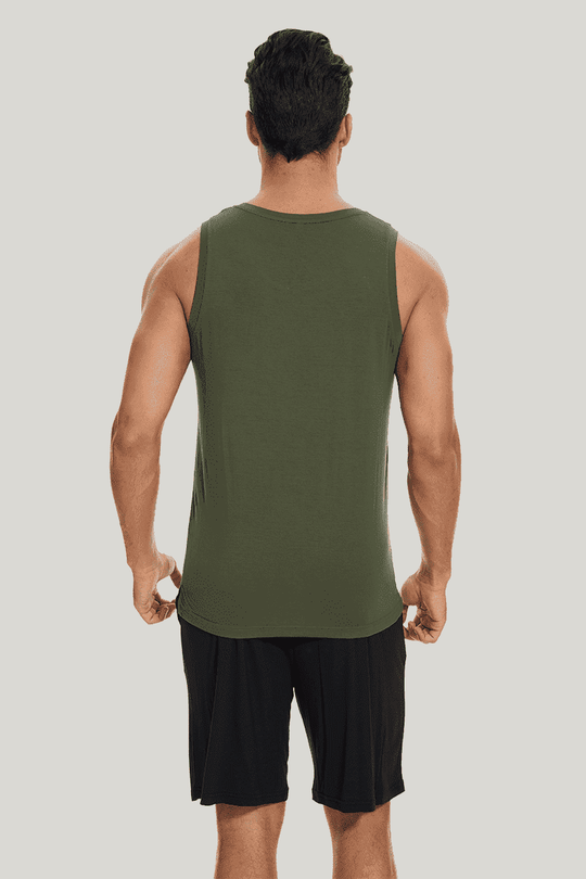 Men'S Bamboo Short-Sleeved Short Pants Knitted Jogger Pj Sets-2411290263