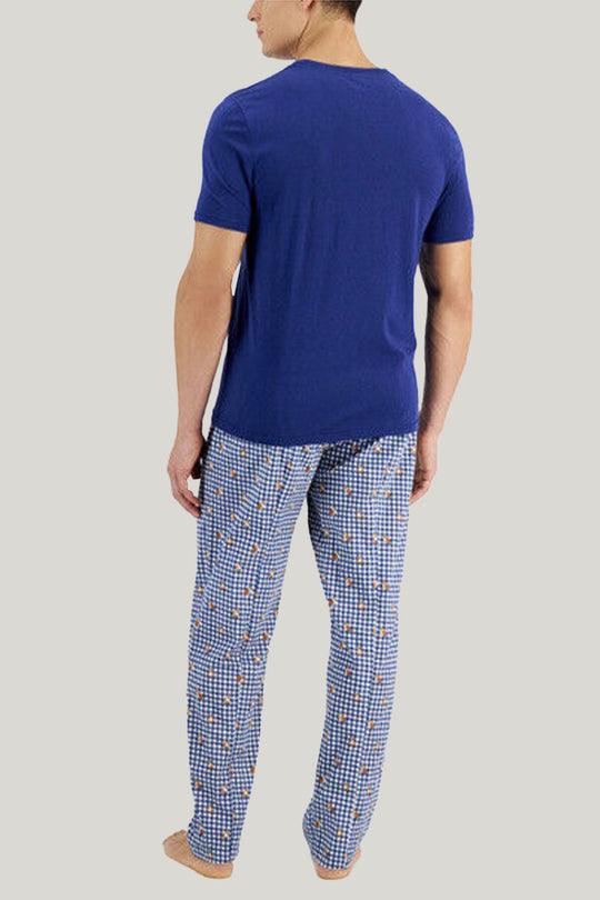 Soft And Comfortable Men'S Checkered Long Pajama Pants With Drawstring Bamboo Fiber Pajama Pants