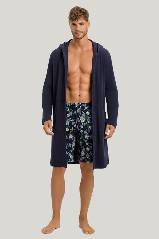Bamboo Fiber Hooded Men'S Robes