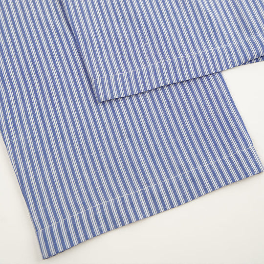 Men’S Woven Tencel-Linen Blend Striped Pajama Set Factory-2517190024