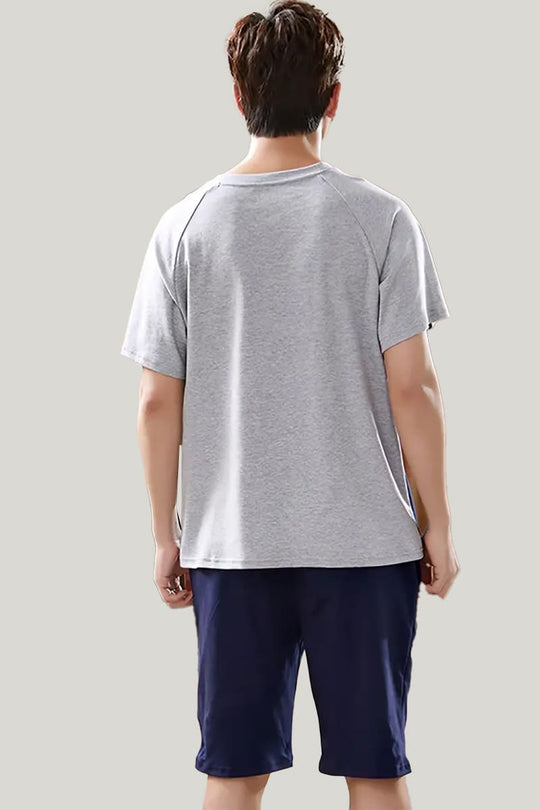 Classic Men'S Short-Sleeved Men's Bamboo PJ Shirt, Fine Workmanship Men's Pajama Shirts With Pockets