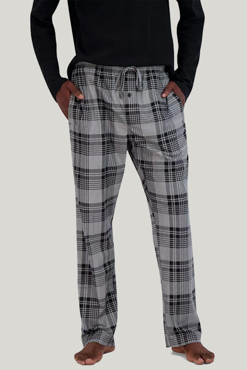 Men'S Long-Sleeved Trousers Pajamas With Drawstrings, Comfortable And Breathable Men'S Bamboo Fiber Sleepwear Set