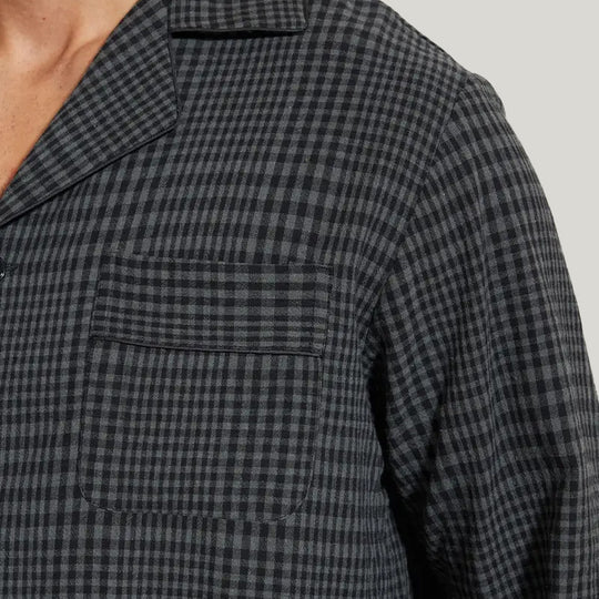 Classic Men'S Plaid Pajamas Set, Thickened Men'S Sleepwear Set