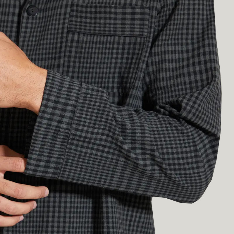 Classic Men'S Plaid Pajamas Set, Thickened Men'S Sleepwear Set