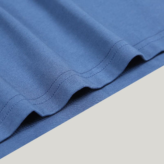 Soft And Comfortable Men'S Long-Sleeved PJ Tops, Classic Men'S Bamboo Fiber Pajamas With Pockets