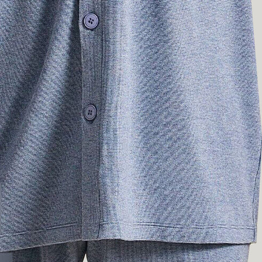 Soft And Comfortable Men'S Long-Sleeved PJ Tops, Thickened Men'S Bamboo Fiber Pajamas With Pockets