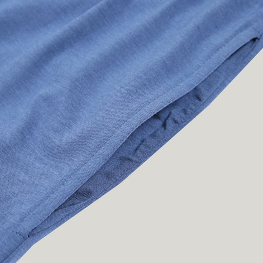 Soft And Comfortable Men'S Long-Sleeved PJ Tops, Classic Men'S Bamboo Fiber Pajamas With Pockets