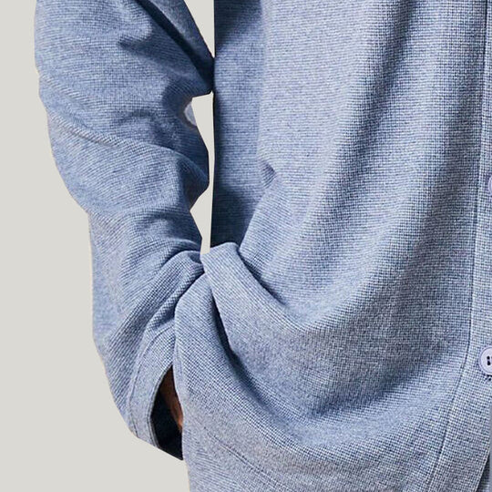Soft And Comfortable Men'S Long-Sleeved PJ Tops, Thickened Men'S Bamboo Fiber Pajamas With Pockets