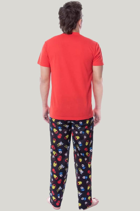 Men'S Short-Sleeved Trousers Pajama Set, Comfortable And Breathable Men'S Bamboo Fiber Sleepwear Set