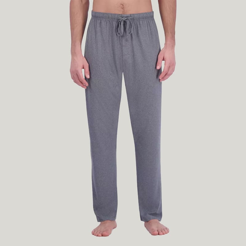 Men'S Short-Sleeved Trousers Pajama Set, Comfortable And Breathable Men'S Bamboo Fiber Sleepwear Set With Drawstrings And Buttons