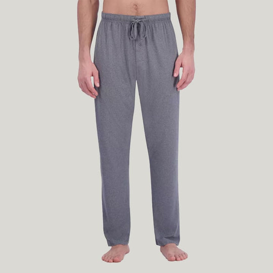Men'S Short-Sleeved Trousers Pajama Set, Comfortable And Breathable Men'S Bamboo Fiber Sleepwear Set With Drawstrings And Buttons