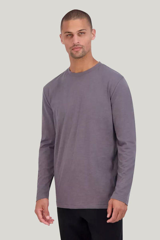 Men'S Long-Sleeved Trousers Pajama Set, Comfortable And Breathable Men'S Bamboo Fiber Sleepwear Set