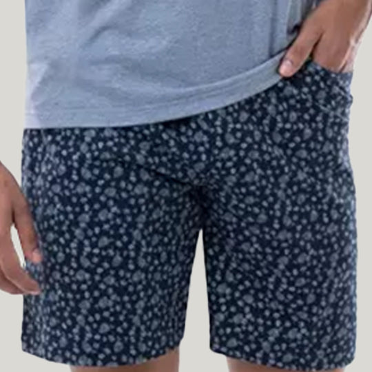Men'S Short-Sleeved Shorts Round-Neck Pajama Set, Comfortable And Breathable Bamboo Fiber Sleepwear Set