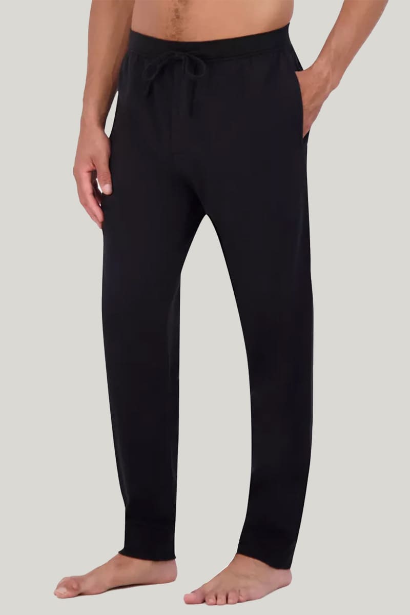 Men'S Long-Sleeved Trousers Pajama Set, Comfortable And Breathable Men'S Bamboo Fiber Sleepwear Set