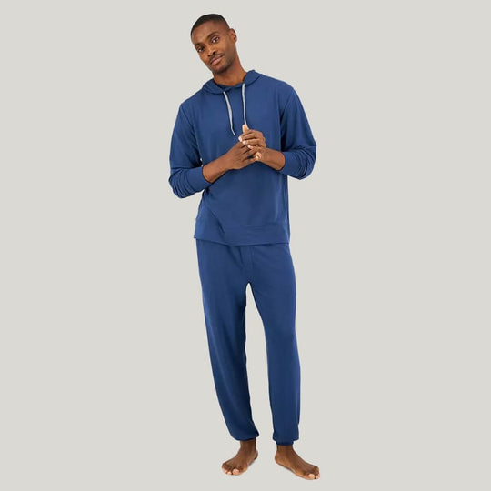 Classic Men'S Sportswear With Drawstrings, Bamboo Fiber Casual Men's Pajama Shirts